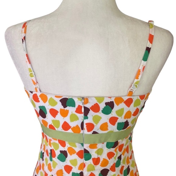 Shoshanna Vintage Tulip Floral Bow Detail Fit & Flare Midi Slip Dress - 6 - Picture 6 of 11